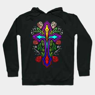 Day Of The Dead Cross Dia De Los Muertos Hoodie